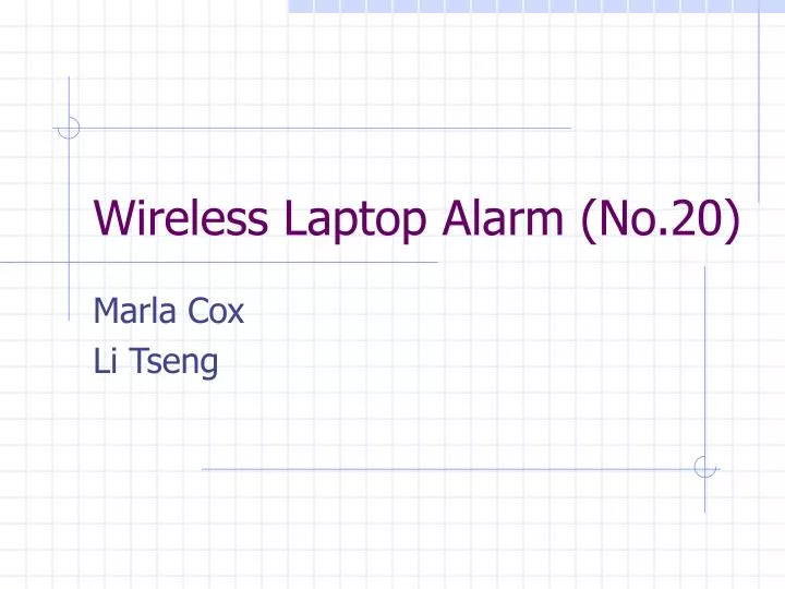 wireless laptop alarm no 20
