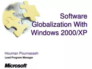 Software Globalization With Windows 2000/XP