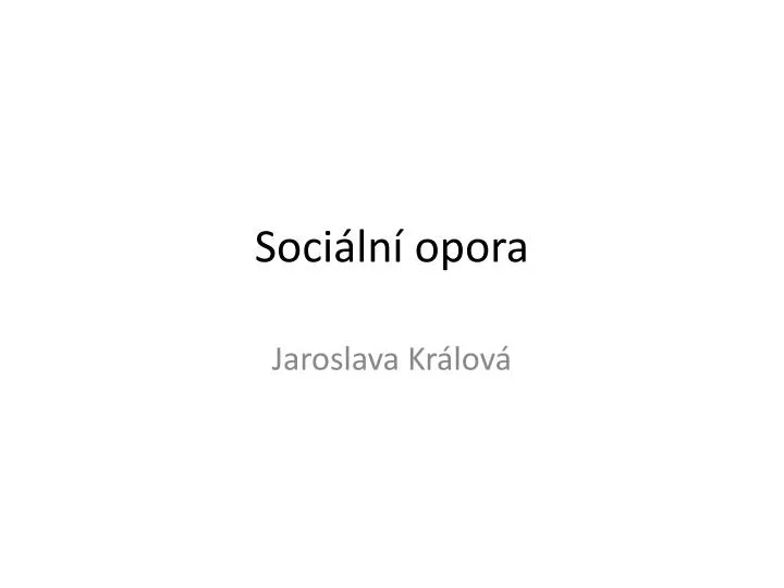 soci ln opora