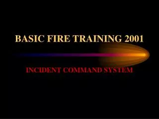 BASIC FIRE TRAINING 2001