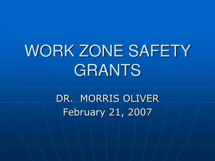 work zone safety grants