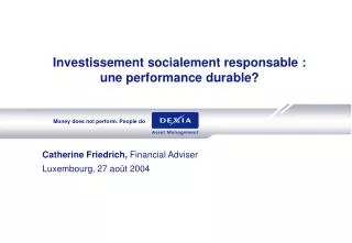 Investissement socialement responsable : une performance durable?