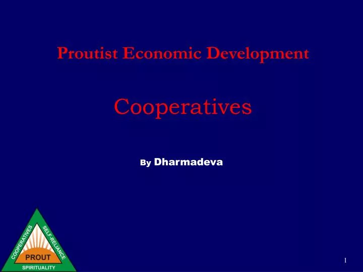 proutist economic development cooperatives