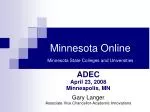 Online Education Access at Minnesota State Colleges and Universities - slide 1