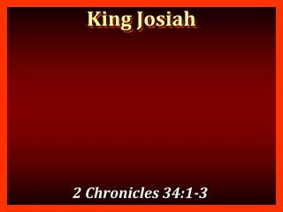 King Josiah