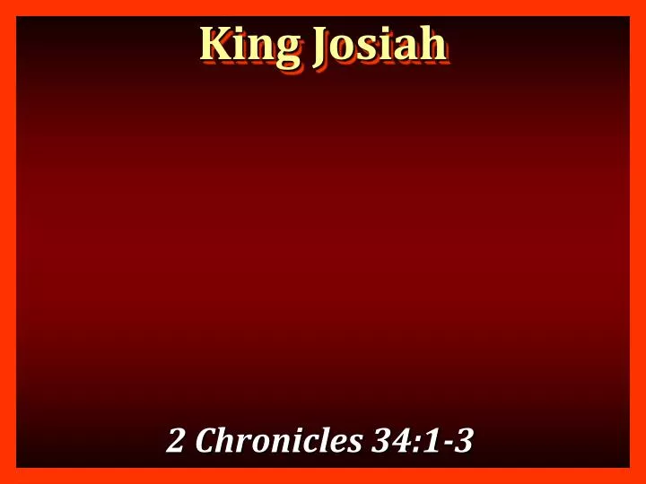 king josiah