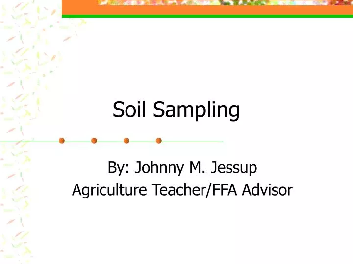 soil sampling