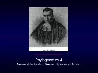 Phylogenetics 4 Maximum Likelihood and Bayesian phylogenetic inference