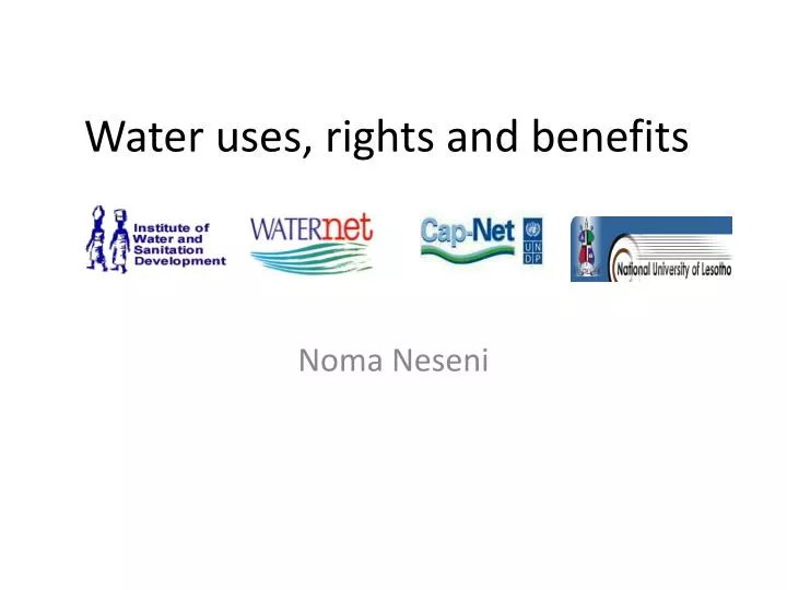 water uses rights and benefits
