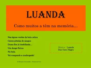 luanda como muitos a t m na mem ria