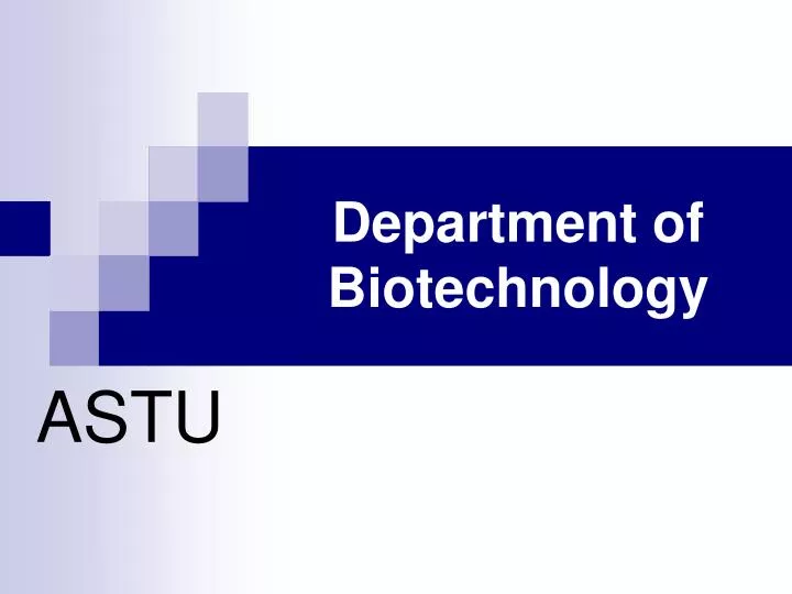 department of biotechnology