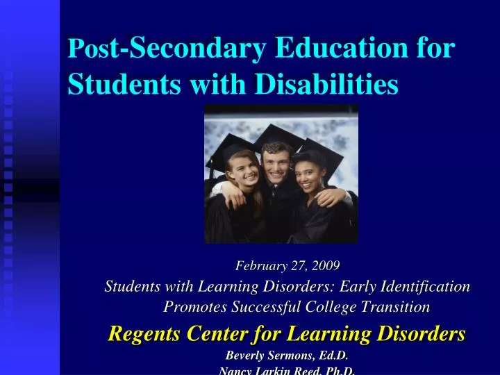 pos t secondary education for students with disabilities