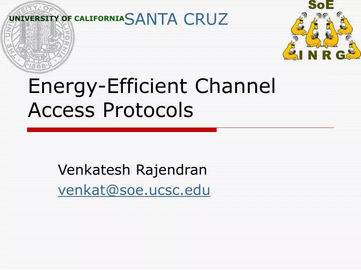 energy efficient channel access protocols