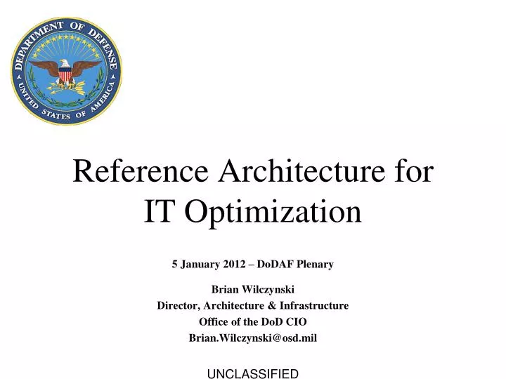 reference architecture for it optimization