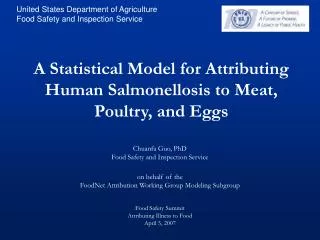 A Statistical Model for Attributing Human Salmonellosis to Meat, Poultry, and Eggs