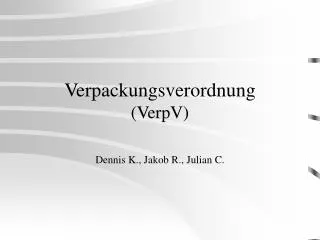 verpackungsverordnung verpv