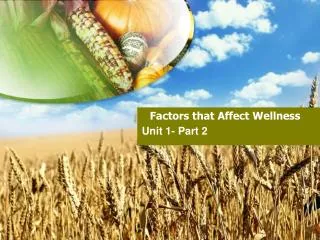 Factors that Affect Wellness