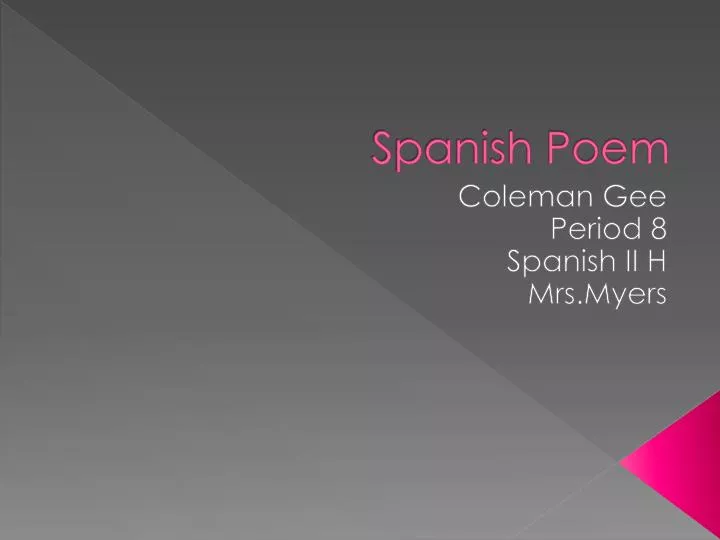 spanish poem