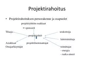 projektirahoitus