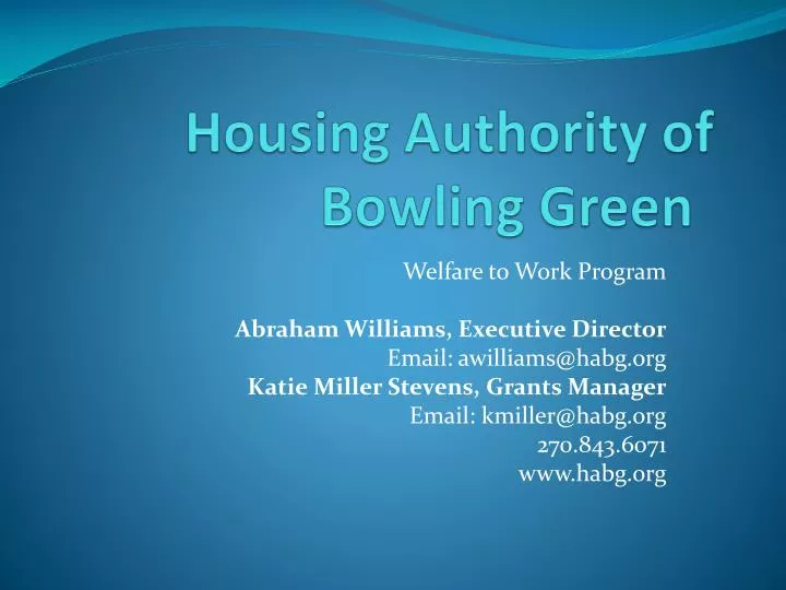housing authority of bowling green