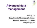 Advanced data management - slide 1