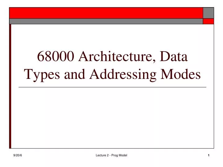 68000 architecture data types and addressing modes