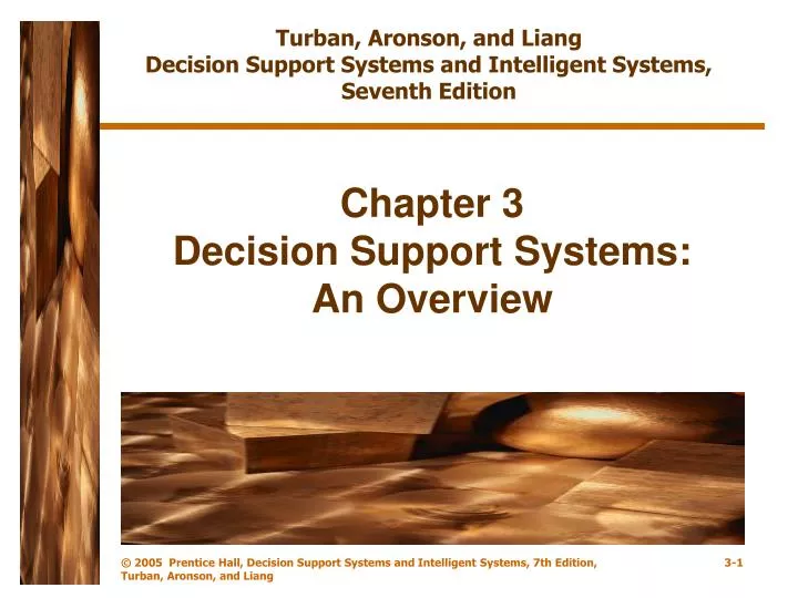 chapter 3 decision support systems an overview