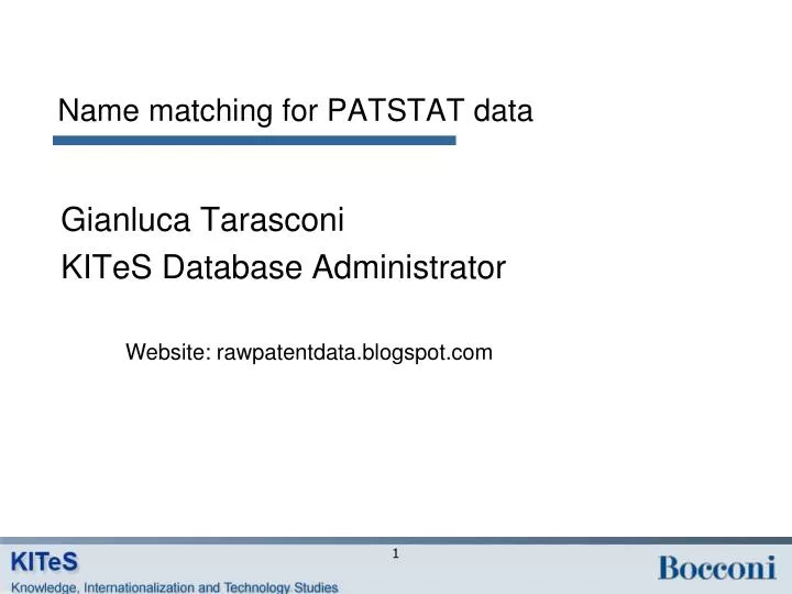 name matching for patstat data