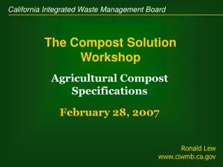 The Compost Solution Workshop
