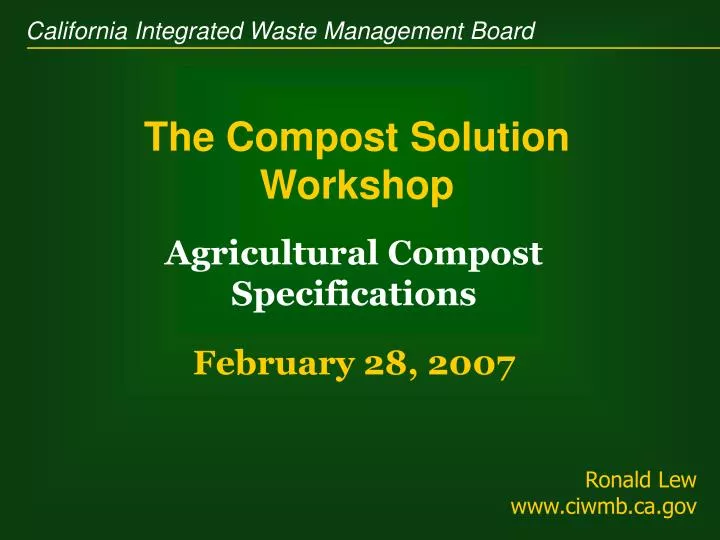 the compost solution workshop