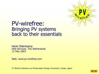 PV-wirefree: Bringing PV systems back to their essentials