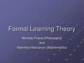 Formal Learning Theory
