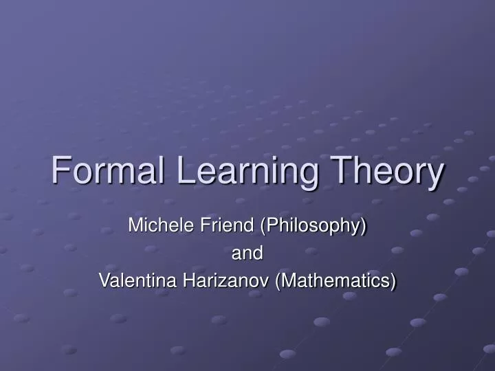 formal learning theory