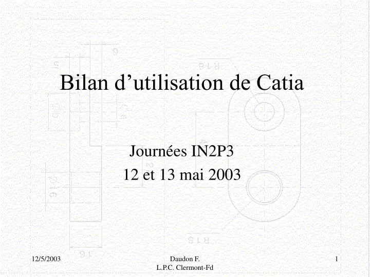 bilan d utilisation de catia