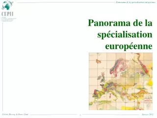 Panorama de la spécialisation européenne