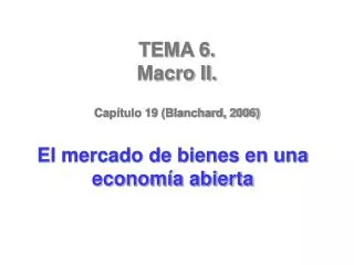 tema 6 macro ii cap tulo 19 blanchard 2006