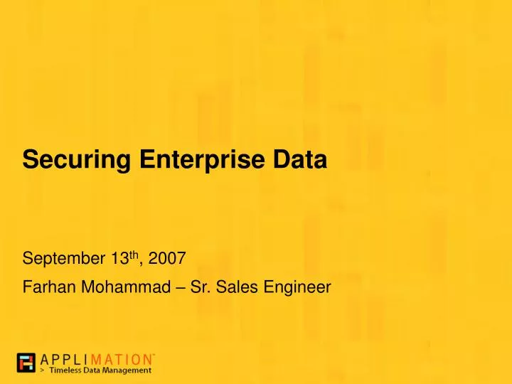 securing enterprise data