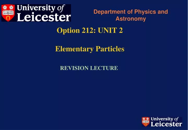 option 212 unit 2 elementary particles