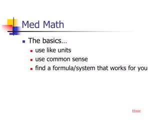 Med Math