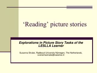 ‘Reading’ picture stories