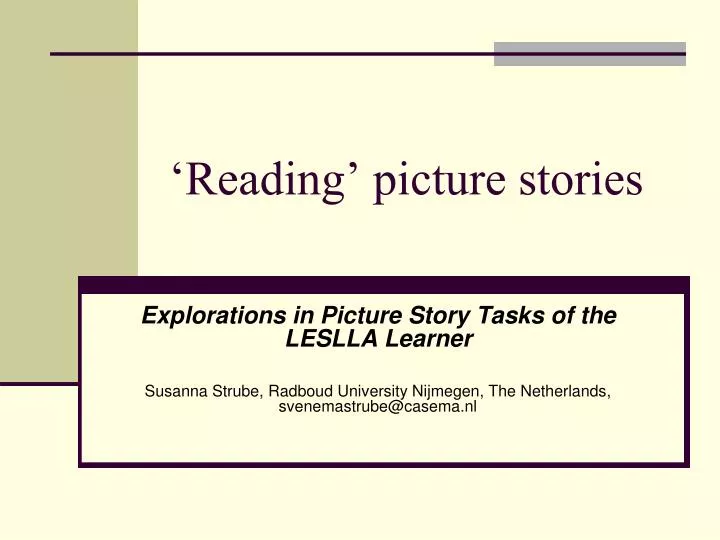 reading picture stories