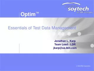 Essentials of Test Data Management