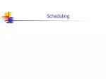 Scheduling - slide 1