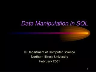 Data Manipulation in SQL