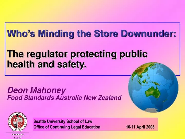 who s minding the store downunder the regulator protecting public health and safety