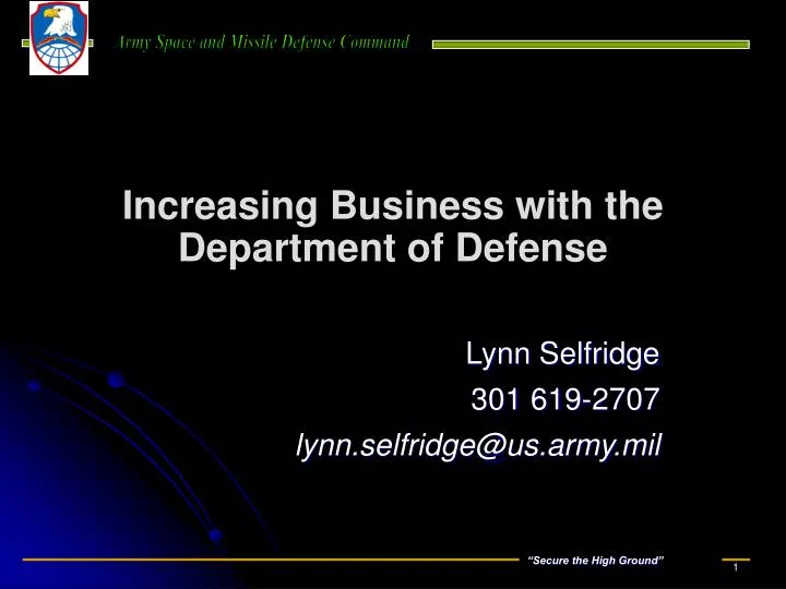 increasing business with the department of defense