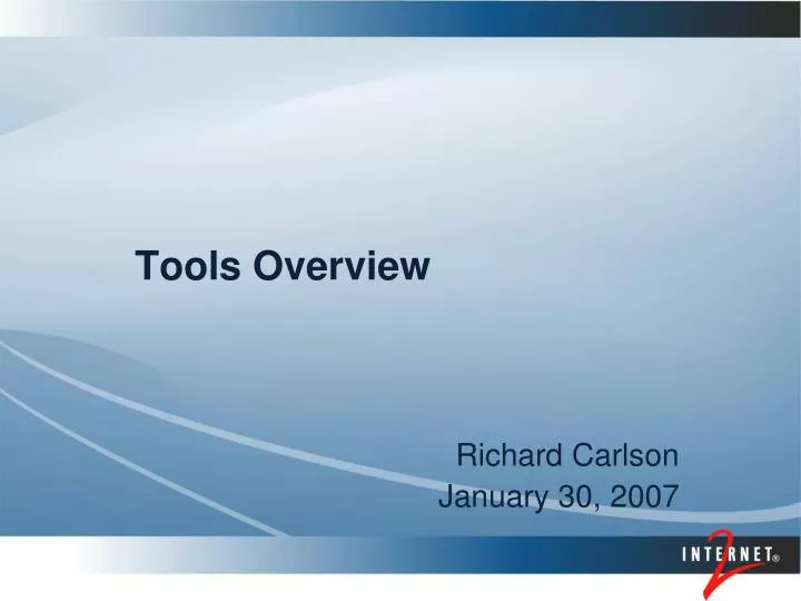 tools overview