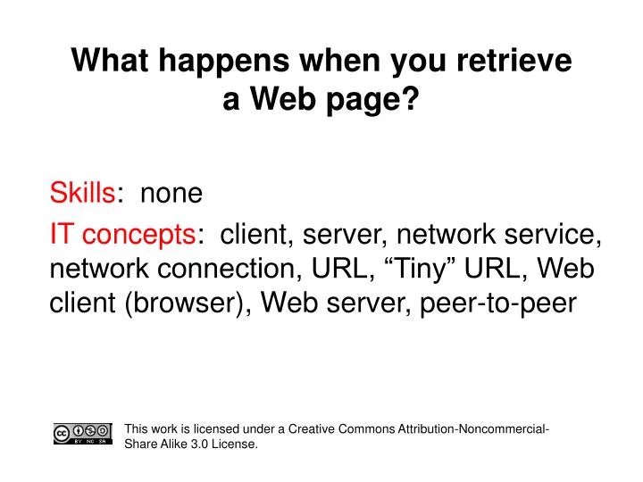 what happens when you retrieve a web page