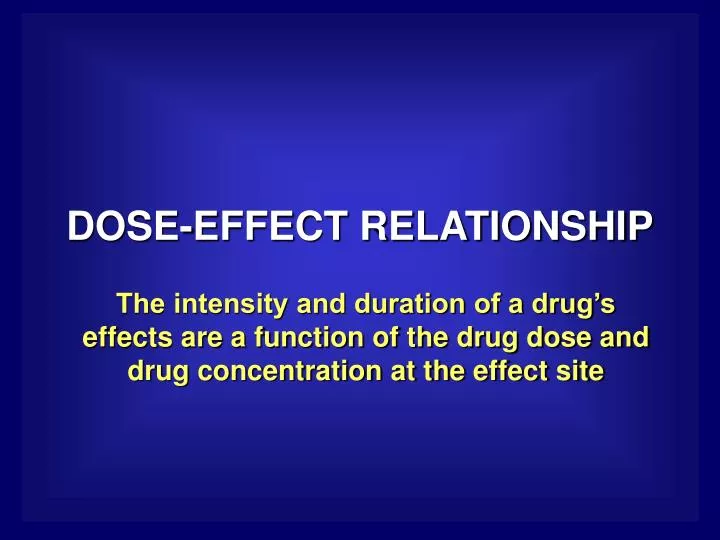 dose effect relationship
