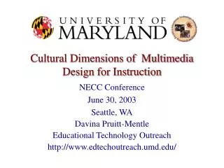 Cultural Dimensions of Multimedia Design for Instruction